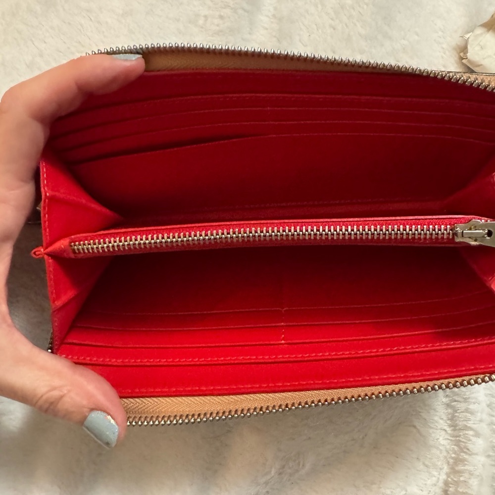 Christian Louboutin Blush Color Wallet with Metallic Accents - Picture 10 of 12